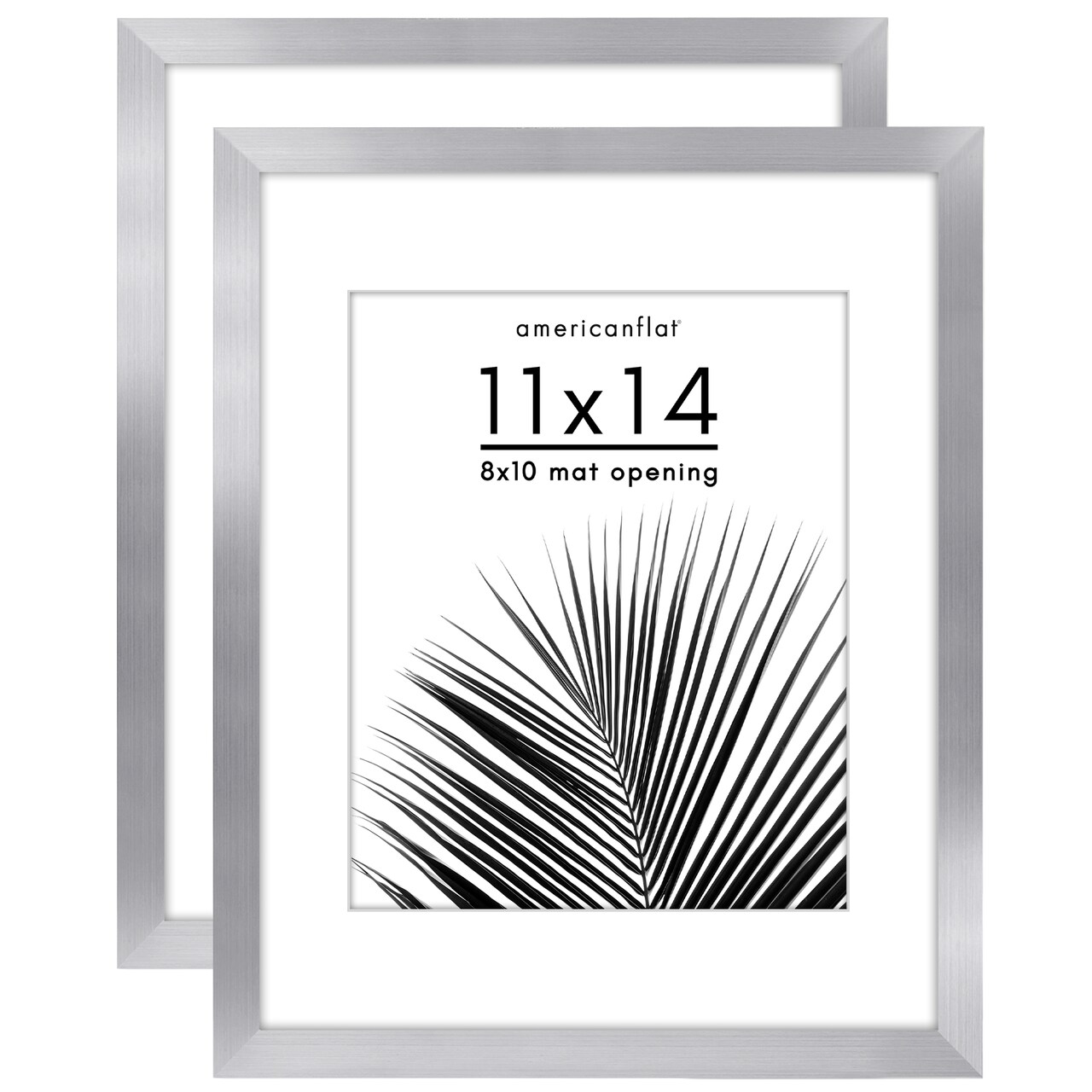 Americanflat 2 Pack of Picture Frames with Mat - Plexiglass Cover